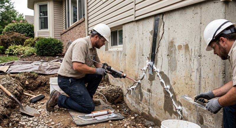 Cracked Foundation Repair in Toms River, NJ