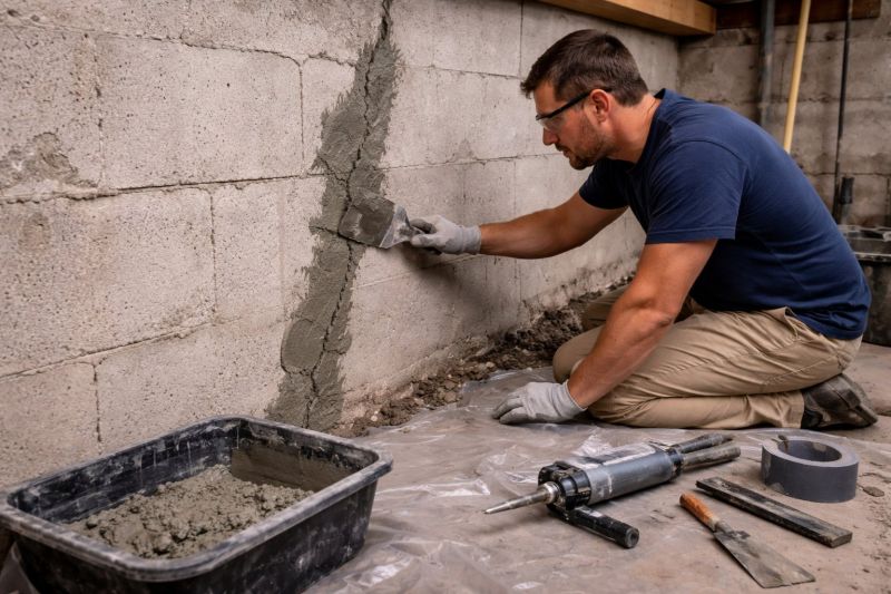 Foundation Crack Repair in Holmdel, NJ