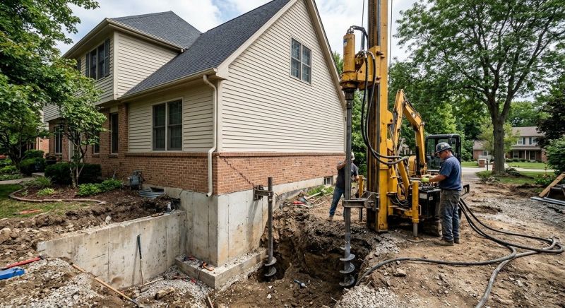 Helical Piers Installation in Neptune, NJ