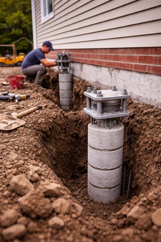 Helical Piers Installation in Neptune, NJ