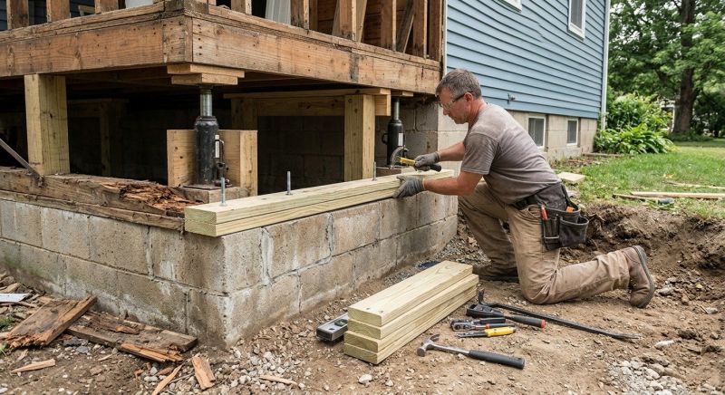 House Foundation Repair in West Long Branch, NJ