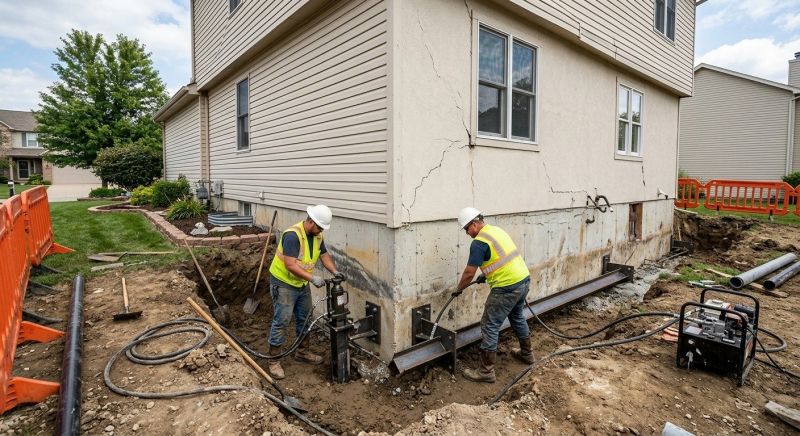 Sinking Foundation Repair in Englishtown, NJ