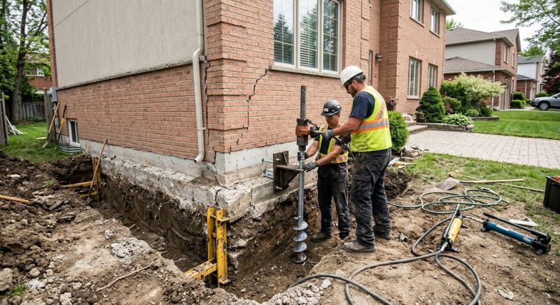 Sinking Foundation Repair in Holmdel, NJ
