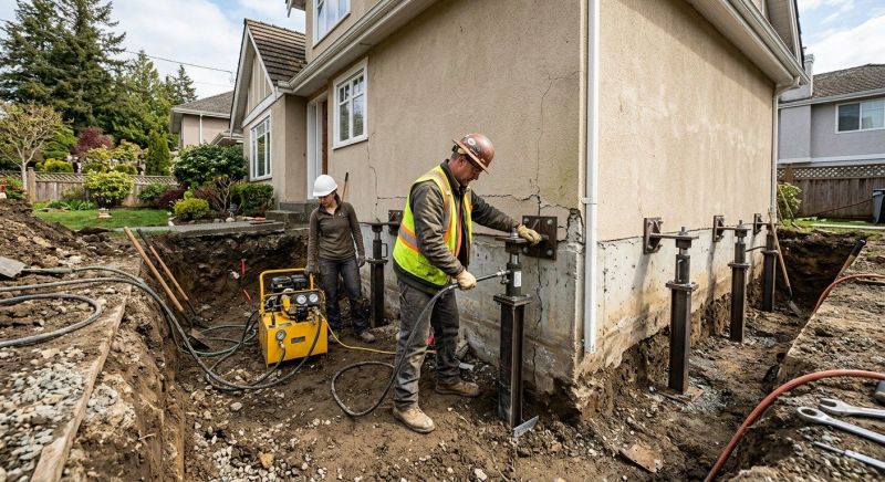 Sinking Foundation Repair in Toms River, NJ